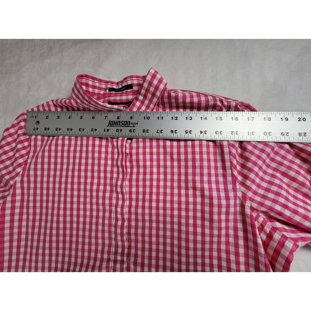 Lands' End Women's Gingham Pattern Collared Long … - image 6